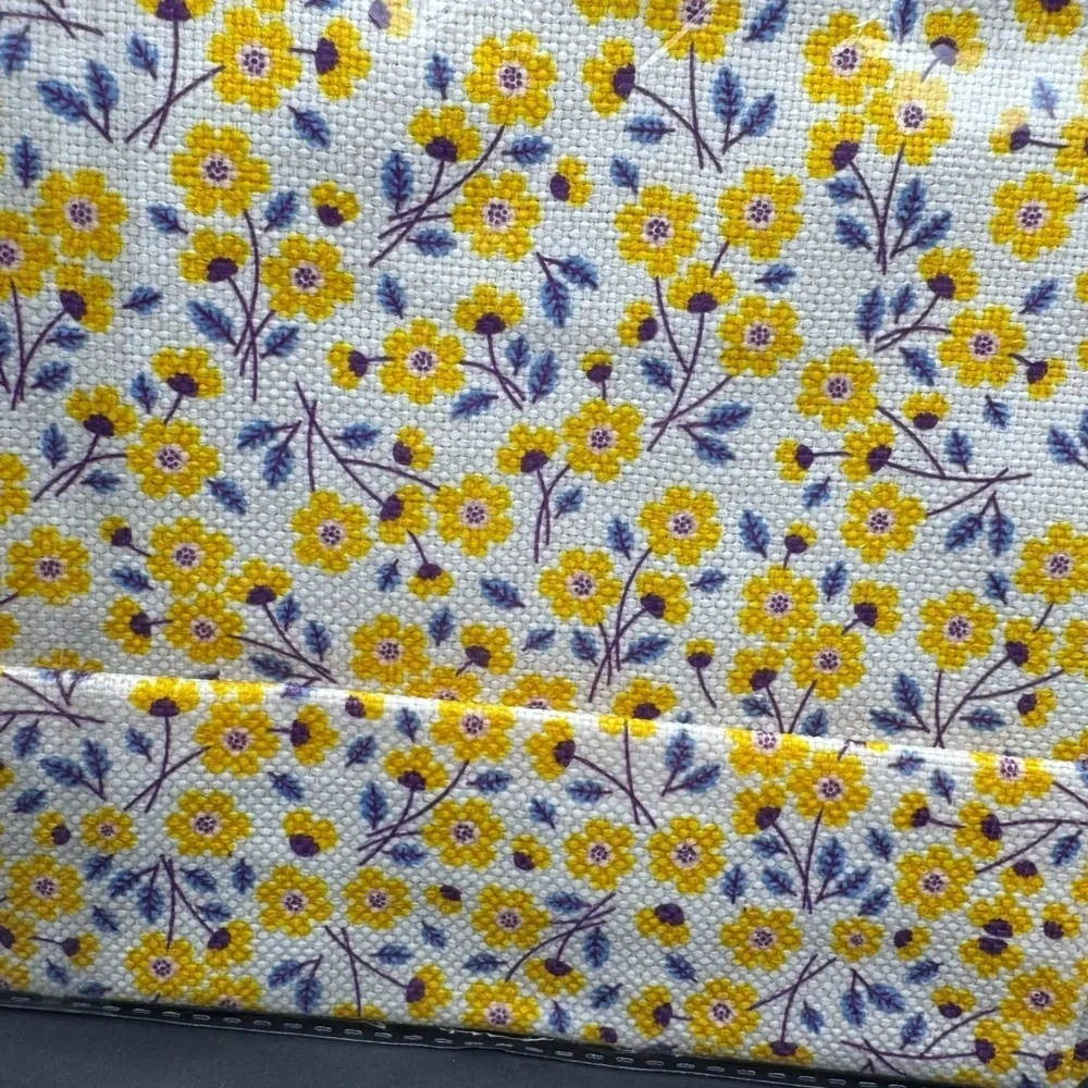 Brand new Floral Yellow & Purple Zip Cosmetic Pouch